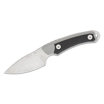 Buck 0662GYS Alpha Scout Select Fixed Blade Knife 2.875" 420HC Stonewashed Drop Point, Gray GFN Handles with Versaflex Inserts, Polyester Sheath