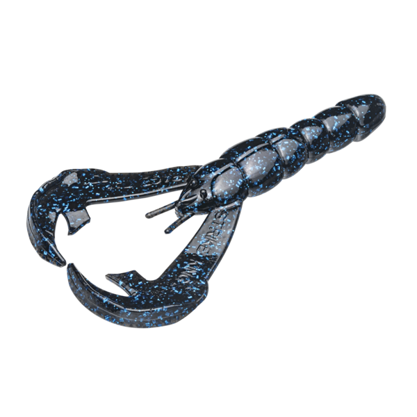 Strike King Rage Tail Craw Black w/Blue Flake 7-pk