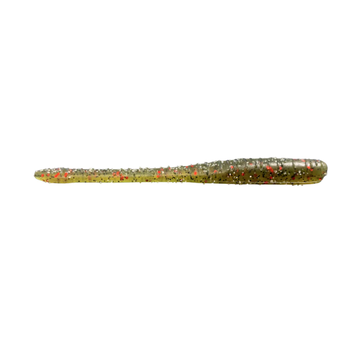 Great Lakes Finesse Drop Worm 4" Green Pumpkin Red 8-pk