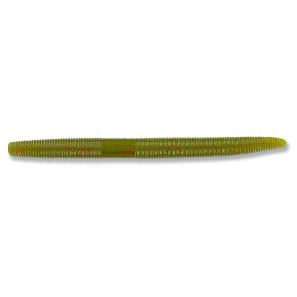 Yamamoto 5" Senko Light Green Pumpkin Red Flake 10-pk