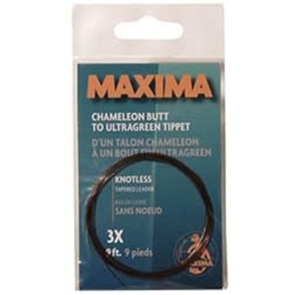 Maxima Maxima Knotless Tapered 9' Leader Chameleon to Ultragreen
