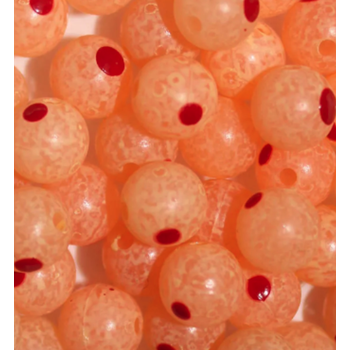 Troutbeads Blood Dot Egg 8mm Glow Roe