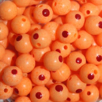 Troutbeads Blood Dot Egg 10mm. Sun Orange
