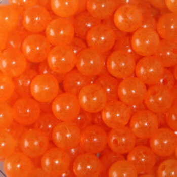 Troutbeads Mottledbeads  8mm Orange Clear