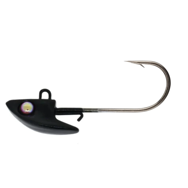 Damiki Rig Jig Head Black 3/16oz 1/0 5-pk
