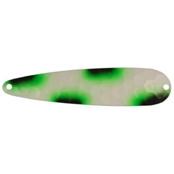 Wolverine Tackle Silver Streak 4" Standard Spoon UV Glow 2-Face