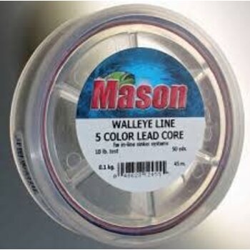Mason Walleye Lead Core 5 Color 18lb 50yds