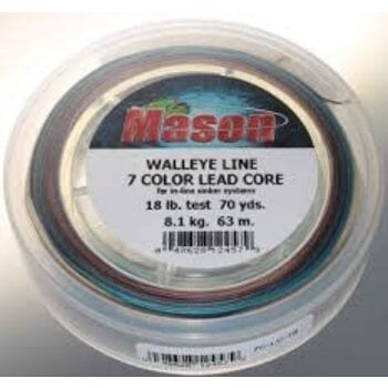 Mason Walleye Lead Core 7 Color 18lb 70yds