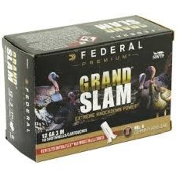Federal Grand Slam 12 Gauge Ammunition 10 Rounds 3" Length #6 Copper Plated Lead 1-3/4 Ounce FlightControl Flex Wad 1200fps