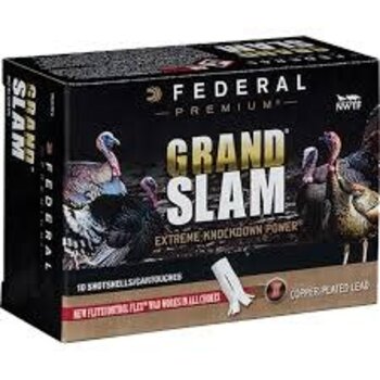 Federal Grand Slam 12 Gauge Ammunition 10 Rounds 2 3/4" Length #5 Copper Plated Lead 1-1/2 Ounce FlightControl Flex Wad 1200fps