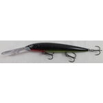 Warrior Lures CUSTOM Rapala Deep Husky Jerk (DHJ12) 4 ¾" BLACK MAMBA