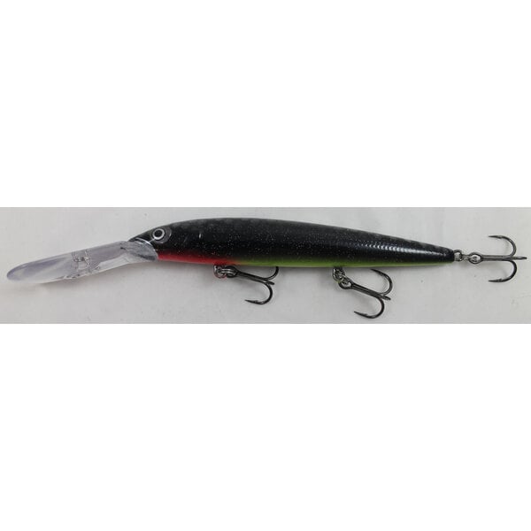 Warrior Lures CUSTOM Rapala Deep Husky Jerk (DHJ12) 4 ¾" BLACK MAMBA