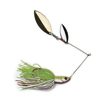 Lucky Strike Double Willow Closed Loop Spinnerbait 1/2oz Chartreuse /White
