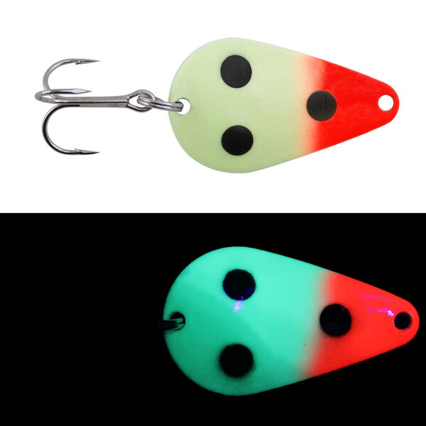 Moonshine Lures Casting Spoon Glow Bloody Nose 3/4oz
