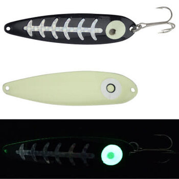 Moonshine Lures Magnum Silver Carbon 5" Spoon