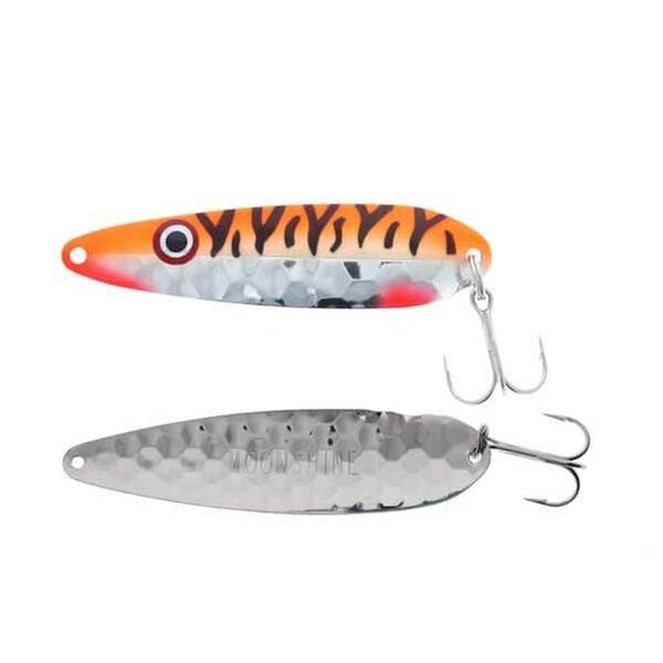 Moonshine Lures Half Moon Series Spoons Tangerine Tiger Silver Magnum