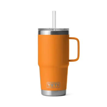 Yeti Rambler 739mL Straw Mug w/Straw Lid. King Crab Orange