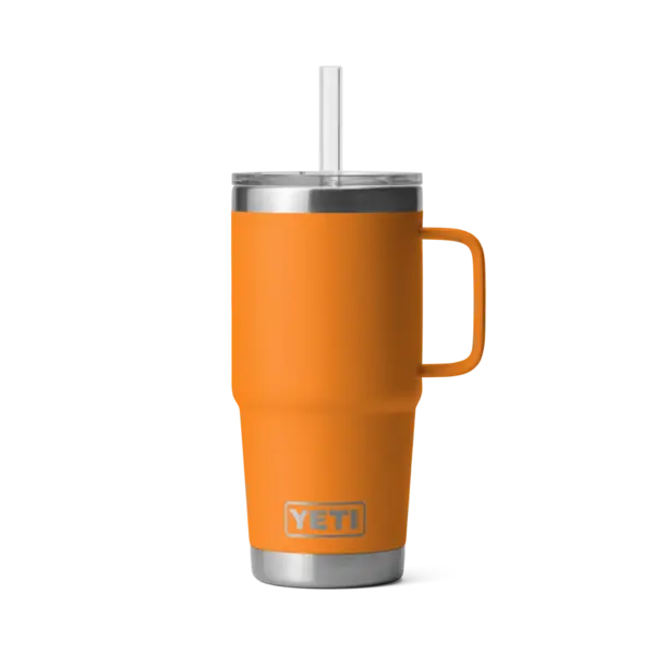 Yeti Rambler 739mL Straw Mug w/Straw Lid. King Crab Orange