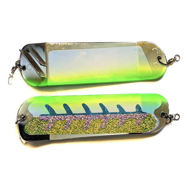 Salmon Candy Flasher 8" Alty's Green Stud UV