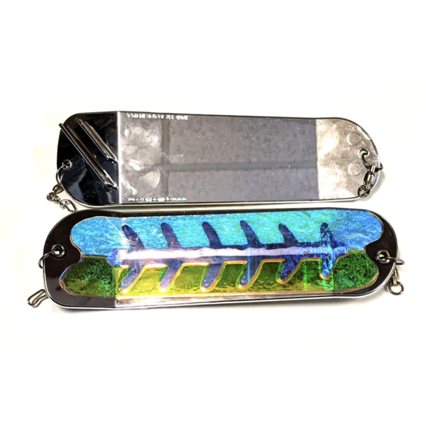 Salmon Candy Flasher 8" Studs Green Chin UV