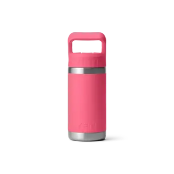 Yeti Rambler Jr 355mL Kids Water Bottle w/Color Match Straw Cap. Tropical Pink