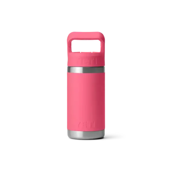 Yeti Rambler Jr 355mL Kids Water Bottle w/Color Match Straw Cap. Tropical Pink