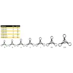 Spro Three Way Swivel. Size 4 5-pk