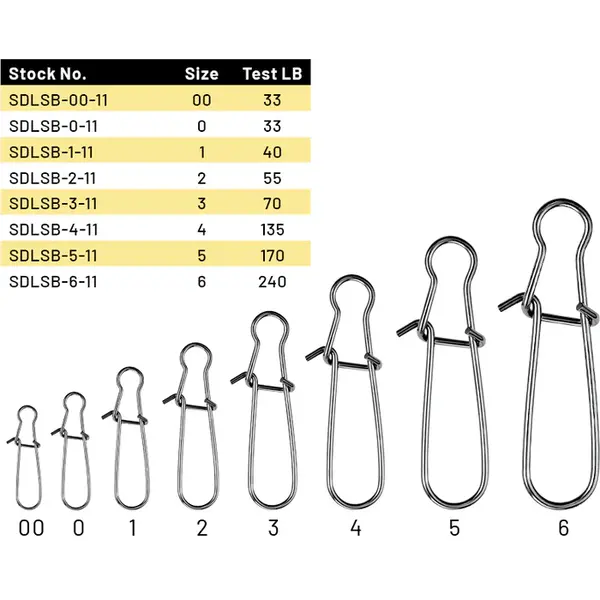 Spro Duo Lock Snap Size 6 240lb 5-pk