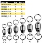Spro Ball Bearing Swivel w/Split Rings Size 3 13lb 5-pk