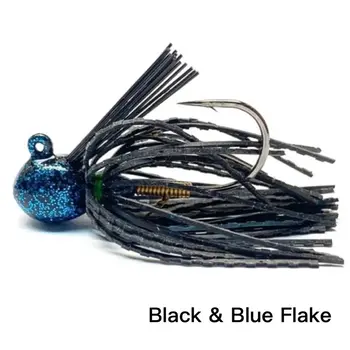 Nishine Lure Works Finesse Cover Jig 1/3oz 2/0 Black & Blue Flake