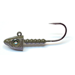 Nishine Lure Works Smelthead 2/7oz 2/0 Green Pumpkin 2-pk