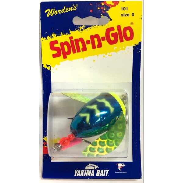 Yakima Worden's Spin-N-Glow Rigged Metallic Blue Chrome Tiger Size 0
