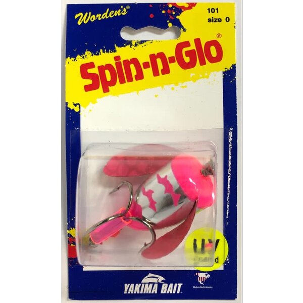 Yakima Worden's Spin-N-Glow Rigged Double Trouble UV Pink Size 0