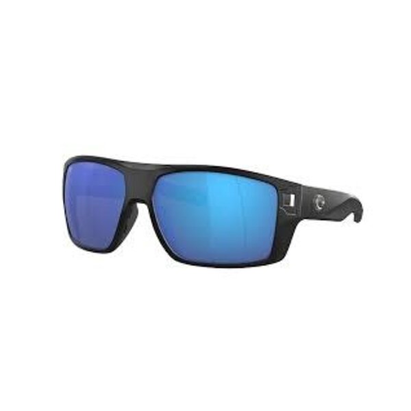 Costa Diego 11 Matte Black W/ Blue Mirror 580G Polarized Sunglasses