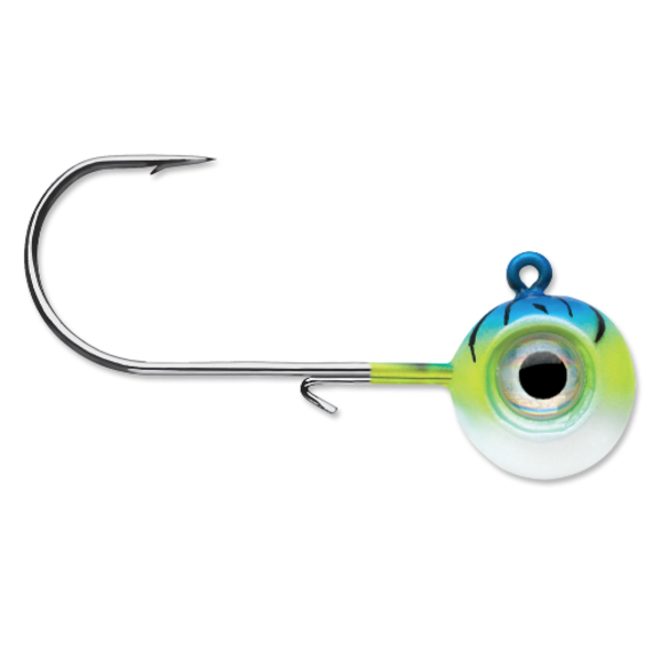 VMC Neon Moon Eye Jig. 1/4oz Blue Fire UV 4-pk