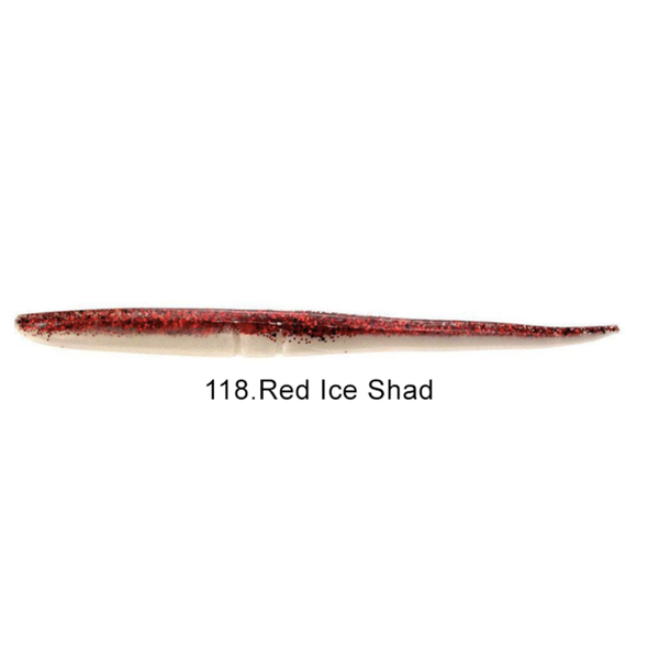 Lunker City Slug-Go 4" Red Ice Shad 10-pk