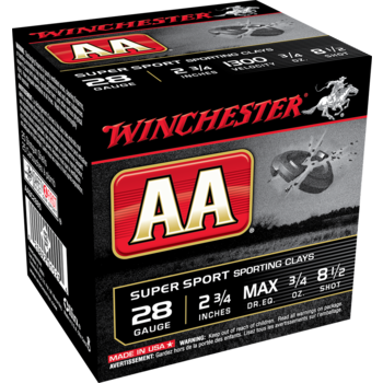 Winchester AA Target Ammo 28ga 2-3/4in 3/4oz 8.5 Shot 25 Rounds