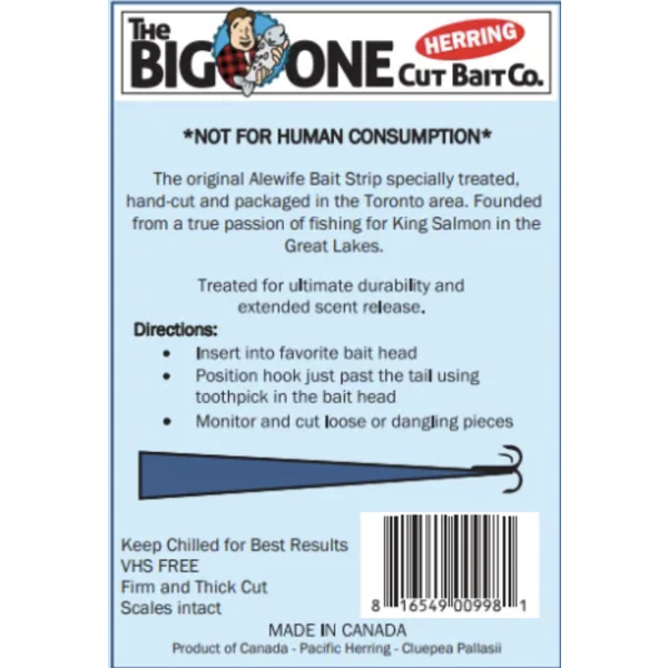 Big One Bait Company Frozen Herring Strips. 5pk