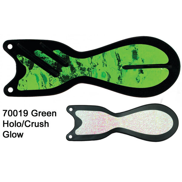 Dreamweaver Spin Doctor 8" Flasher Black/Green Crush Glow