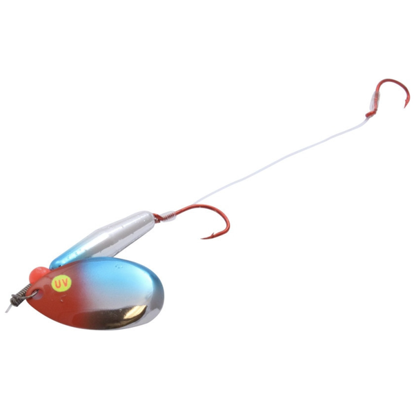 Northland Pro-Walleye Float’N Crawler Harness. UV Silver Christmas