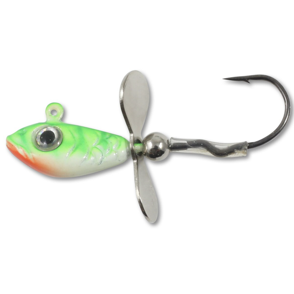 Northland Whistler Jig. 1/4oz UV Glo Perch 2-pk