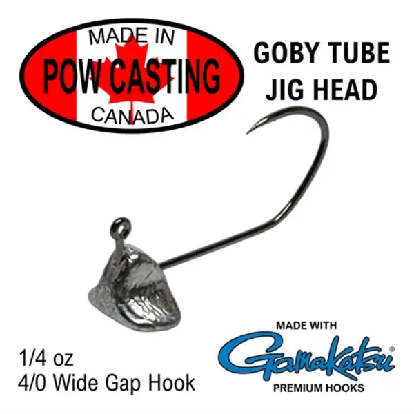 POW Casting Goby Tube Jig Heads 1/4oz 5-pk