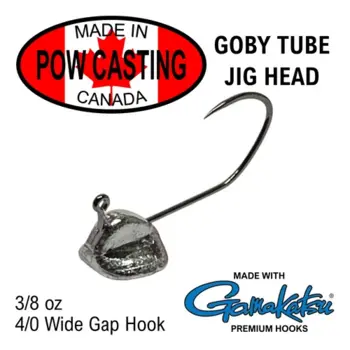 POW Casting Goby Tube Jig Heads 3/8oz 5-pk