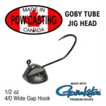 POW Casting Goby Tube Jig Heads 1/2oz 5-pk