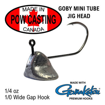POW Casting Goby Mini Tube Jig Heads 1/4oz 5-pk