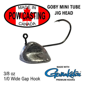 POW Casting Goby Mini Tube Jig Heads 3/8oz 5-pk