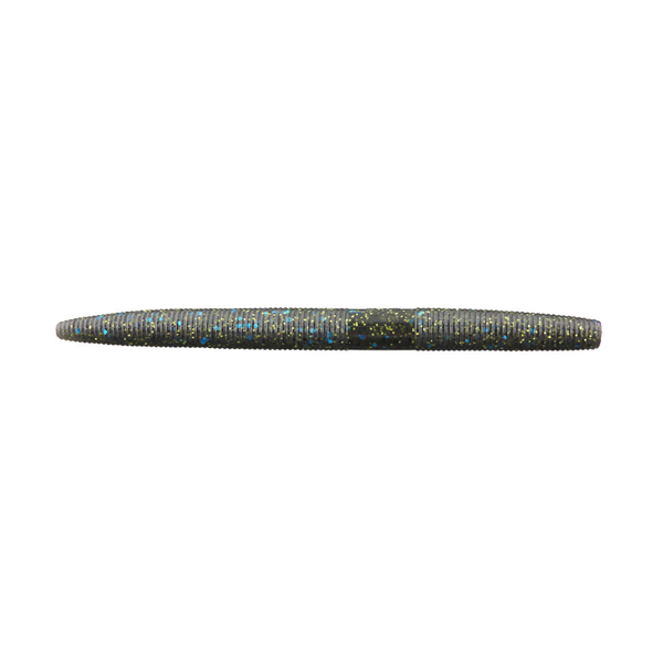 Yamamoto 5" Senko Smoke Black/Blue/Gold Flake 10-pk