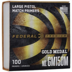 GM150M Gold Medal Premium Large Pistol Match  Primers Box of 100