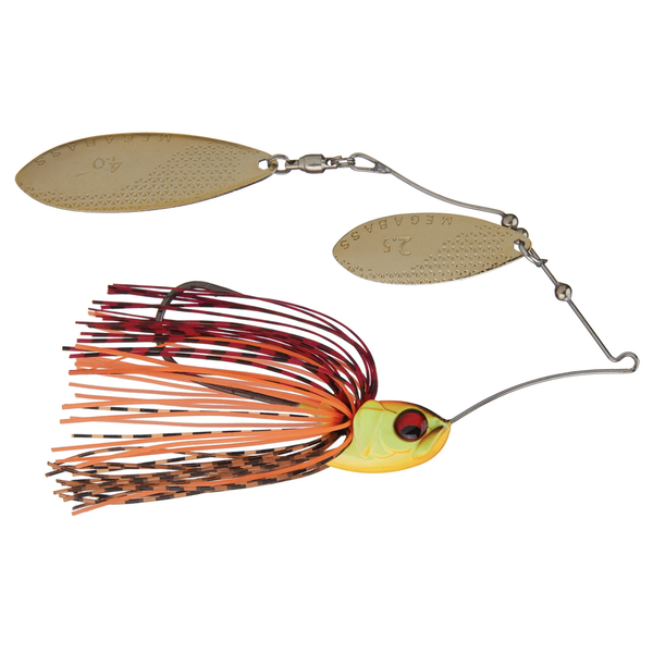 Megabass V9 Double Willow 3/8oz Fire Shad Spinnerbait