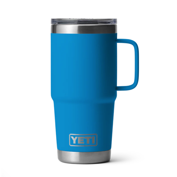 Yeti Rambler 591mL Travel Mug w/Stronghold Lid. Big Water Blue